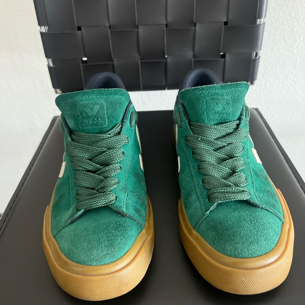 Veja Green Suede Sneakers